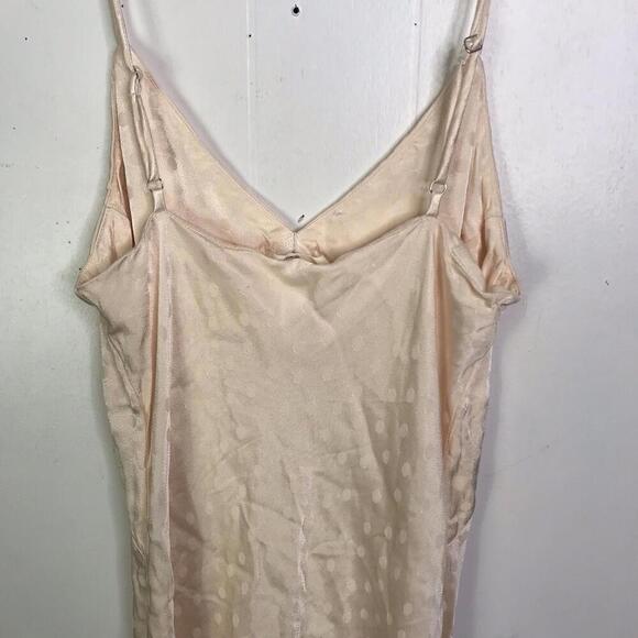 Love Stitch Dress Womens M Slip Polka Dot Babydoll Light Pink Asymmetrical Hem - Picture 6 of 7